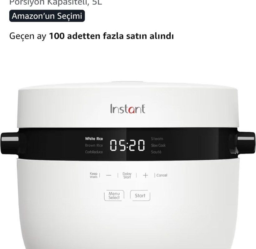 İnstant pot hızlı buharlı pişirici otomatik sote ve kızartma Makinesi 30 porsiyon 5 lt
