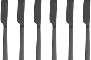 🚨 Porland Quantum Mat Siyah Yemek Bıçağı 24cm 6 adet