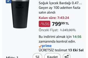 STANLEY Adventure Vakumlu Soğuk İçecek Bardağı 0.47 Litre – Siyah 2.0 | Paslanmaz Çelik