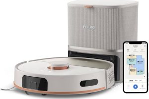 🛍️ Philips 5000 Serisi Islak Kuru Robot Süpürge, Yüksek Emiş Gücü, Uzun Çalışma Süresi, 200 dk’ya Kadar Şarj, HomeRun, Otomatik Boşaltma İstasyonu, Beyaz (XU5100/20)