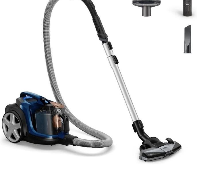 PHILIPS PowerPro Max Torbasız Elektrikli Süpürge – 900W, PowerCyclone 8, Alerji Kilidi, HEPA 13 Filtre, TriActive+ Başlık, Dijital Güç Kontrolü (FC9749/07)