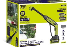 🛍️ 7GO 7CW02 Akülü Şarjlı Yüksek Basınçlı Araç ve Bahçe Yıkama Temizleme Tabancası 18000 RPM Fırçasız Motor 203 PSI Maksimum Basınç 2x Li ion Batarya USB C Hızlı Şarj 5m Hortum Köpük Tabancası