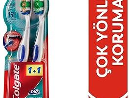 Colgate 360 Komple Ağız Temizliği Çok Yönlü Koruma Orta Diş Fırçası 1+1