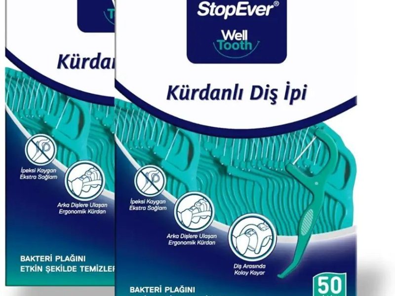 Stopever Nane Ferahlığı Kürdanlı Diş İpi 2’Li Paket 100 Adet (2 X 50 Adet)