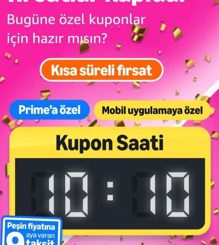 📣 Amazon’da Kupon Fırsatı!