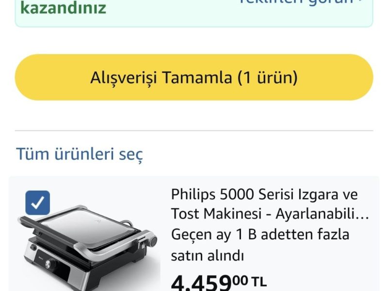 Philips 5000 Serisi Izgara ve Tost Makinesi – Ayarlanabilir sıcaklık, Geniş ızgara yüzeyi ve Yüksek Güç performansı, Çıkarılabilir yapışmaz plakalar ve yağ tepsisi (HD6301/90)