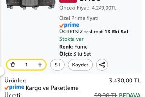 Anthony Jackson ultra hafif ABS valiz trion 3 LU set