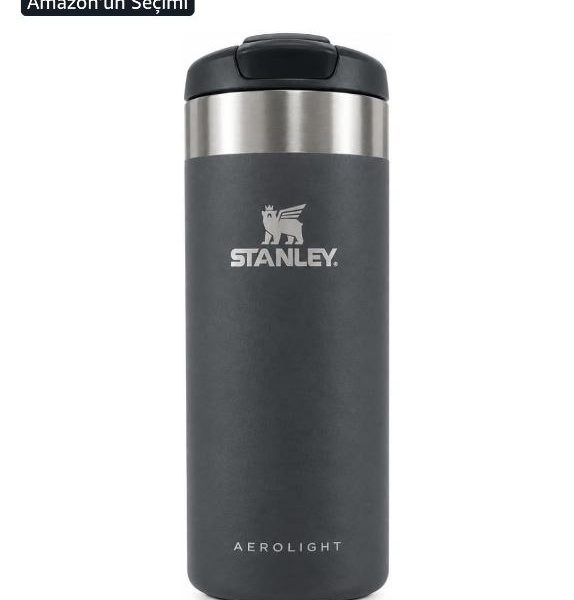 STANLEY The Aerolight Transit Mug Termos 0.35 Litre – Kömür Gri (Charcoal) | Paslanmaz Çelik