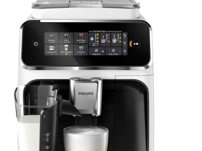Philips Serisi 3300 Tam Otomatik Espresso Makinesi LatteGo Süt Sistemi ile, 6 Kahve Çeşidi, SilentBrew Teknolojisi, AquaClean Filtre – Beyaz & Parlak Siyah (EP3343/50)#tanıtım