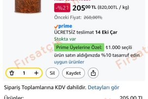 Kahve Dünyası Orta Kavrulmuş Türk Kahvesi 250 gr (Teneke) — %67 İndirim
