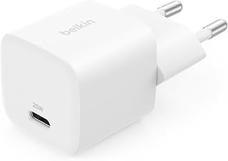 Belkin USB-C Fiş 25 W – USB-C Telefon Şarj Cihazı, Apple iPhone 16, 15 Plus, Pro, Pro Max, iPad, Samsung Galaxy S25, Pixel 9, Nintendo Switch ve Fazlası için PD 3.0 PPS Hızlı Şarj Cihazı, Beyaz