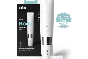 🛍️ Braun Body Mini Trimmer BS1000 Vücut Tüy Kesme Makinesi + Düzeltici Tarak, Pil ve Temizleme Fırçası