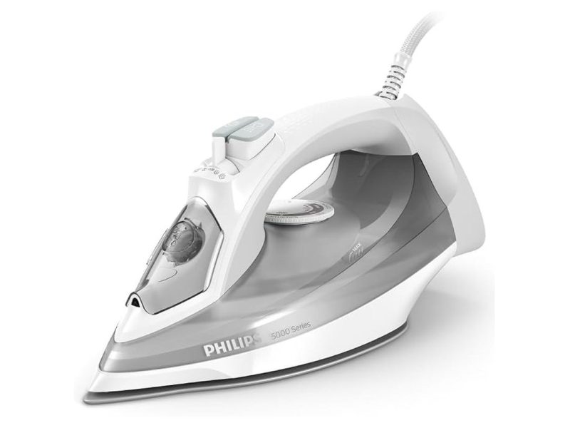 🛍️ PHILIPS 5000 Serisi Buharlı Ütü – 2400W, 40g/dk Sürekli Buhar, 160g Şok, SteamGlide Plus Taban, Dahili Kireç Temizleme, Damlatmaz Sistem, Dikey Kullanım Özelliği (DST5010/10)