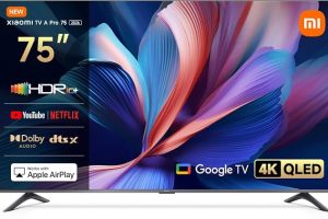 🚨 Xiaomi TV A Pro 75 2026 75 İnç 189 cm 4K UHD QLED Google TV Dolby Vision HDR Smart TV Siyah — %6 İndirim