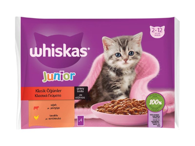 🚨 Whiskas Pouch Sos İçinde Sığırlı Ve Tavuklu Yavru Kedi Konservesi 4 Adet 85 Gr — %33 İndirim