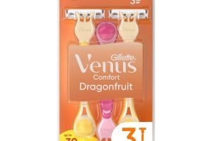 🛍️ Gillette Venus 3 tek kullanımlık tıraş makinesi, kadın, 3 ejderha meyvesi kokulu tıraş makinesi
