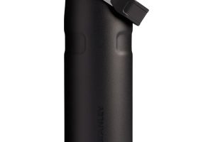 🛍️ Stanley IceFlow™ Aerolight™ Flip Straw 2.0 Pipetli Su Şişesi, Siyah 2.0, 0.47 Litre