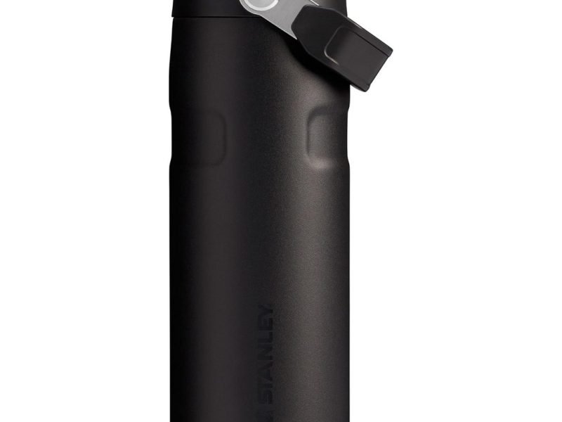🛍️ Stanley IceFlow™ Aerolight™ Flip Straw 2.0 Pipetli Su Şişesi, Siyah 2.0, 0.47 Litre