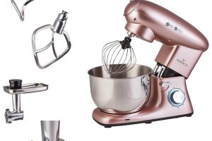 🛍 Karaca Multichef Stand Mikser, 1400W, 5.5L Hacim, Paslanmaz Çelik, Rose Gold