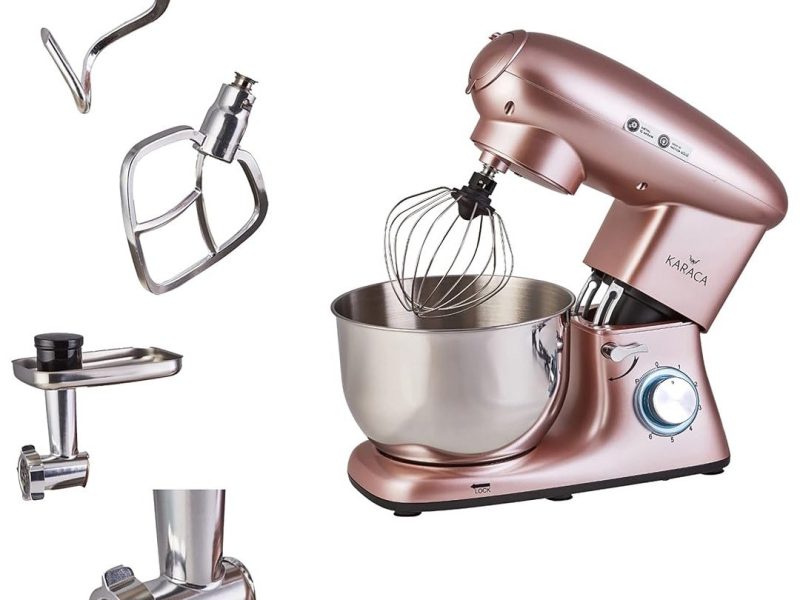 🛍 Karaca Multichef Stand Mikser, 1400W, 5.5L Hacim, Paslanmaz Çelik, Rose Gold