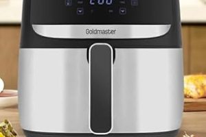 Goldmaster Optima Airfryer, 5+ L Kapasiteli, 8 Ön Programlı, Dijital Dokunmatik, Yağsız Kızartma, Sıcak Hava Fritöz, İnox, Plastik, 1700 Watt
