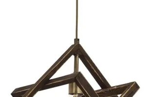 Avonni AV-60160-1E Eskitme Kaplama Modern Avize, E27, Ahşap, Metal, 30 Cm
