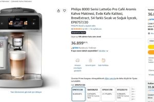 Philips 8000 Serisi LatteGo Pro Café Aromis Kahve Makinesi, Evde Kafe Kalitesi, BrewExtract, 54 farklı Sıcak ve Soğuk İçecek, EP8757/20