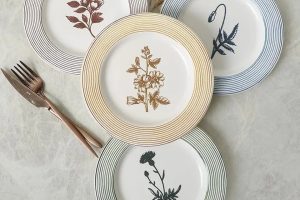 Keramika Floral Essence Assos Pasta Tabağı 22 Cm 4 Adet / 22890-93-94-22949