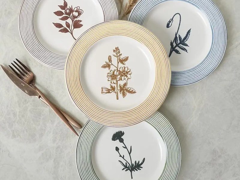 Keramika Floral Essence Assos Pasta Tabağı 22 Cm 4 Adet / 22890-93-94-22949