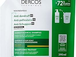VICHY Dercos Anti Dandruff Kuru Saçlar İçin Kepek Karşıtı Bakım Şampuanı Yeniden Dolum Paketi 390 ml