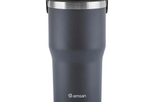 🛍️ Emsan Emsan Star Ice Pipetli Çelik Sızdırmaz Termos 550 Ml Antrasit