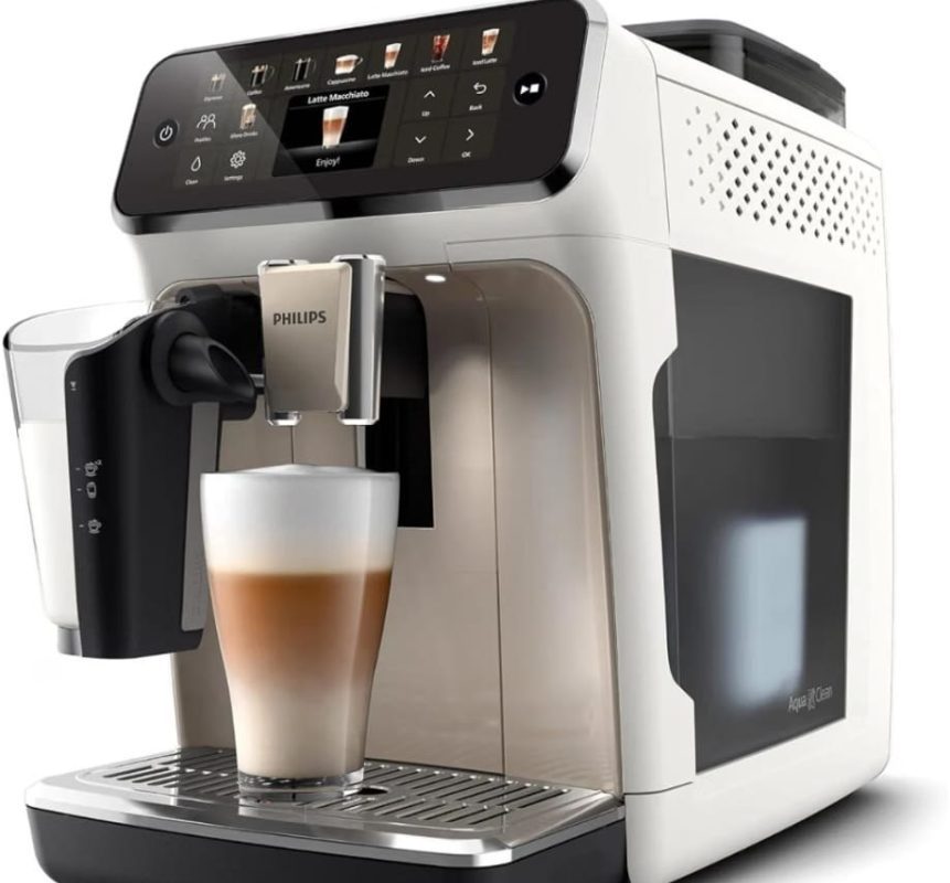 Philips 5500 Serisi LatteGo Tam Otomatik Espresso Makinesi, 20 Sıcak ve Soğuk İçecek, Renkli Dokunmatik Ekran, SilentBrew Teknolojisi (EP5543/90)