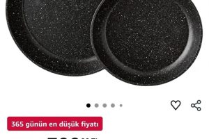 Emsan Biogranit Dide 2Li Tava Seti Siyah