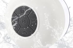 Coverzone Su Geçirmez Bluetooth Hoparlör Vantuzlu Havuzda Yağmurlu Havalarda IPx4 3W Kaliteli Ses Banyo Duş Hoparlörü | S56 (Beyaz)