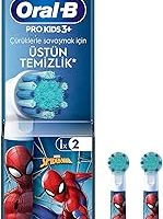 Oral-B Çocuk İçin Spiderman Şarjlı Diş Fırçası Yedek Başlığı 2 Adet