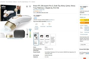 Braun IPL Silk·expert Pro 5, Evde Tüy Alma, Çanta, Venus Tıraş Makinesi, 2 Başlık ile, PL5146