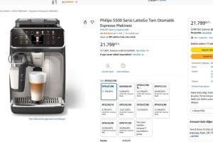 Philips 5500 Serisi LatteGo Tam Otomatik Espresso Makinesi 5547/90