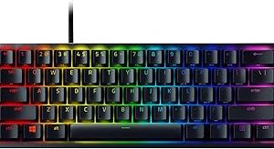 Razer Huntsman Mini (Mor Anahtar) – Opto-mekanik anahtarlı kompakt% 60 oyun klavyesi (PBT tuş başlıkları, çıkarılabilir USB-C kablosu) QWERTY ABD düzeni | Siyah
