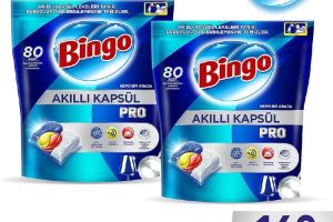 Bingo Akıllı Kapsül Pro Bulaşık Makinesi Deterjanı Tableti 160 Adet