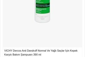 VICHY Dercos Anti Dandruff Normal Ve Yağlı Saçlar İçin Kepek Karşıtı Bakım Şampuanı 390 ml — %52 İndirim