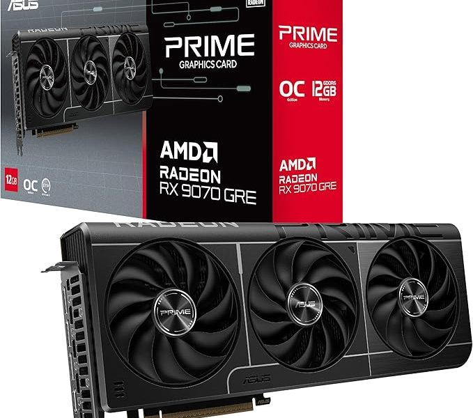 🚨 ASUS Prime Radeon RX 9070 GRE OC Edition Oyun Grafik Kartı (AMD Radeon RX 9070, PCIe 5.0, HDMI/DP 2.1, Çift BIOS Anahtarı, Axial Tech Fan, 2.5 Yuva Tasarımı, MaxContact, PRIME-RX9070GRE-O12G)