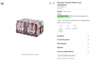 Beypazarı Vişneli Maden Suyu (24x200ml)