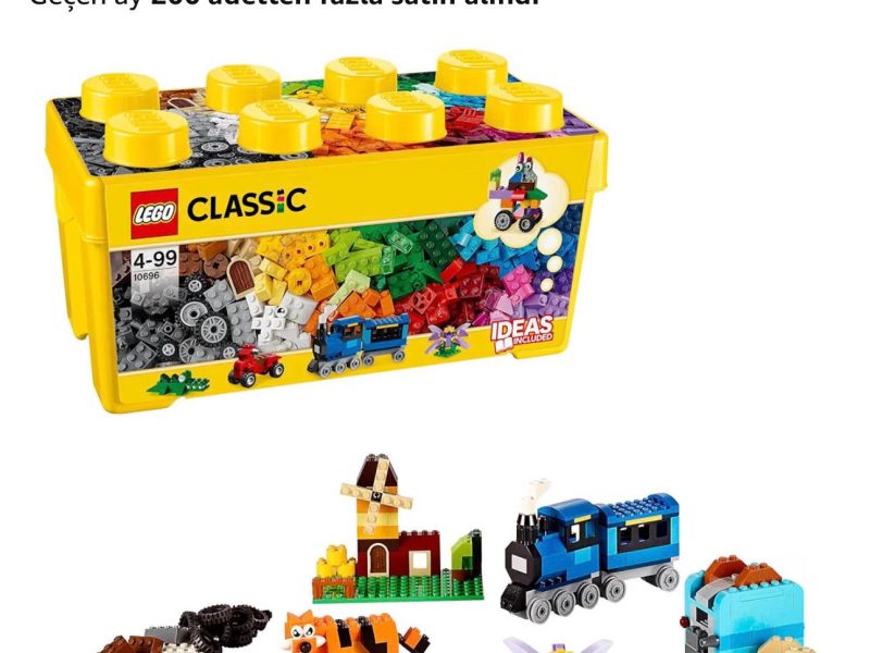 LEGO Classic Orta Boy Yaratıcı Yapım Kutusu 10696 4 Yaş ve Üzeri Çocuklar için Oyuncak Yapım Seti, Hediye Fikri (484 Parça)