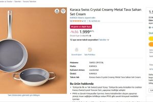 Karaca Swiss Crystal Creamy Metal Tava Sahan Set Cream