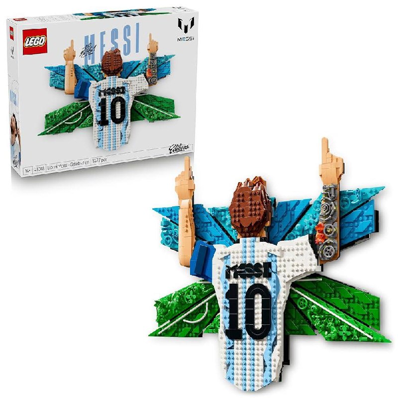 LEGO Editions Lionel Messi – Kutlama 43018 | 14 Yaş ve Üzeri için Gizli Sürprizler İçeren Koleksiyonluk Duvar Tablosu Oyun…