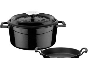LAVA Yuvarlak Döküm 24cm Trendy Serisi Tencere & Döküm 20cm Sahan Set – Şef Standartlarında Premium Set