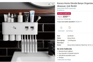 Karaca Home Glenda Banyo Organizer Aksesuar, Çok Renkli