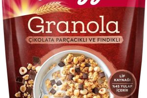 Kellogg’s Granola Çikolata Parçacıklı ve Fındıklı 250 Gr,%45 Yulaf içerir,Lif Kaynağı, Belçika Çikolata Parçaları,Antioksidan içerir,Kahvaltılık Gevrek,Müsli