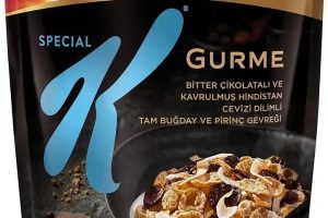 Kellogg’s Special K Gurme Kavrulmuş Hindistan Cevizi Dilimi ve Bitter Çikolata Parçalı Kahvaltılık Tam Buğday ve Pirinç Gevreği 300 Gr,Tam Tahıllı,Lif Kaynağı,En Az %42 Kakao Kitlesi içerir