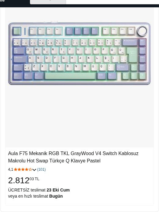 Aula F75 Bej RGB %75 TKL GrayWood V4 Switch Kablolu/Kablosuz Mekanik Oyuncu Klavyesi